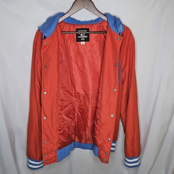 Cartoon Network Red Steven Universe Varsity Snap Hoodie Jacket Cheeseburger L - Picture 11 of 14